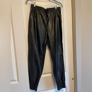 ZARA Leather Joggers - Size Small (NEVER WORN)
